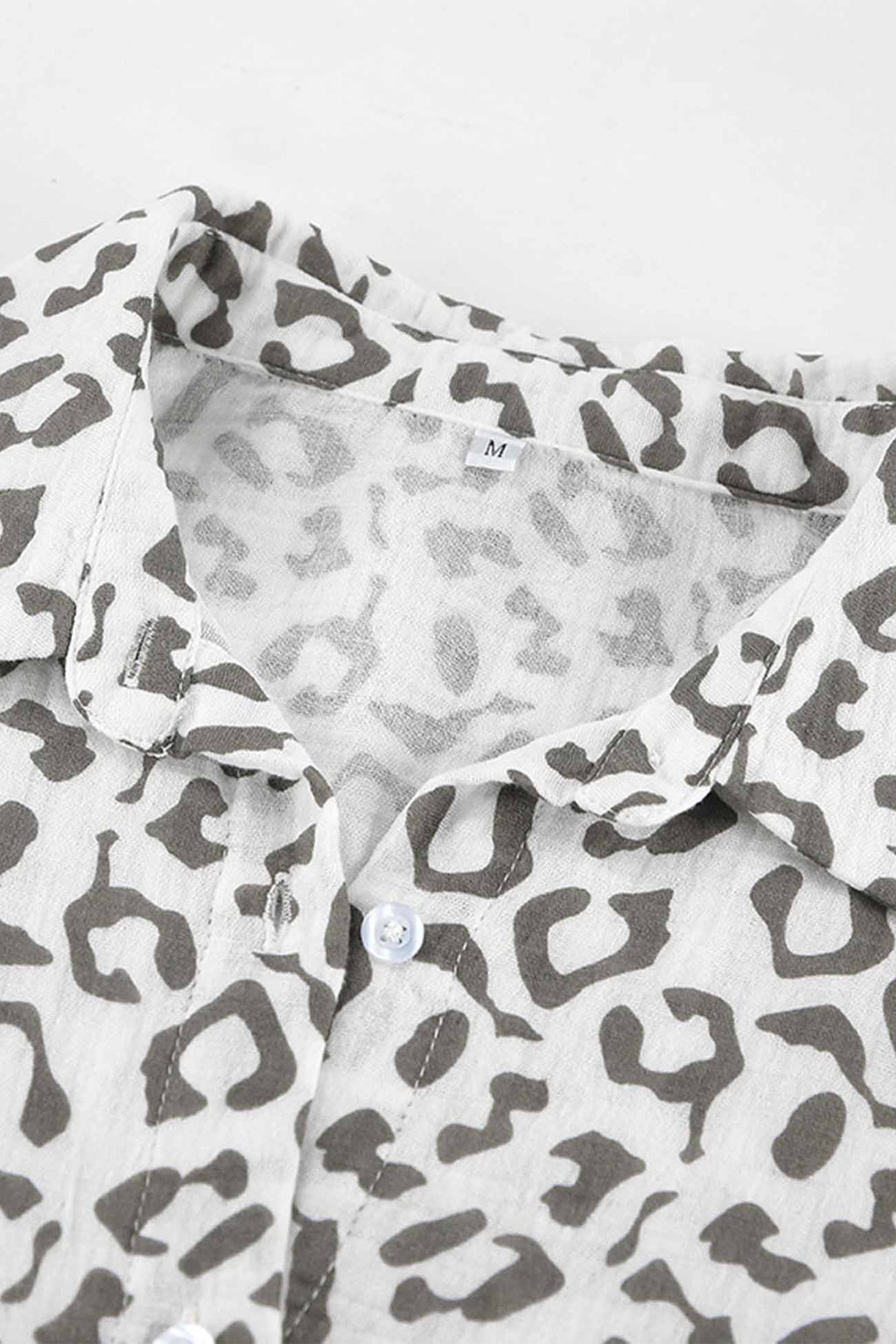 Cotton Leopard Shirt Long Pants Two-piece Set