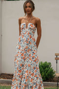 V-neck Backless Maxi Dress