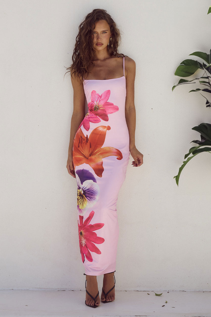 Deia Midi Dress - Multi Flower