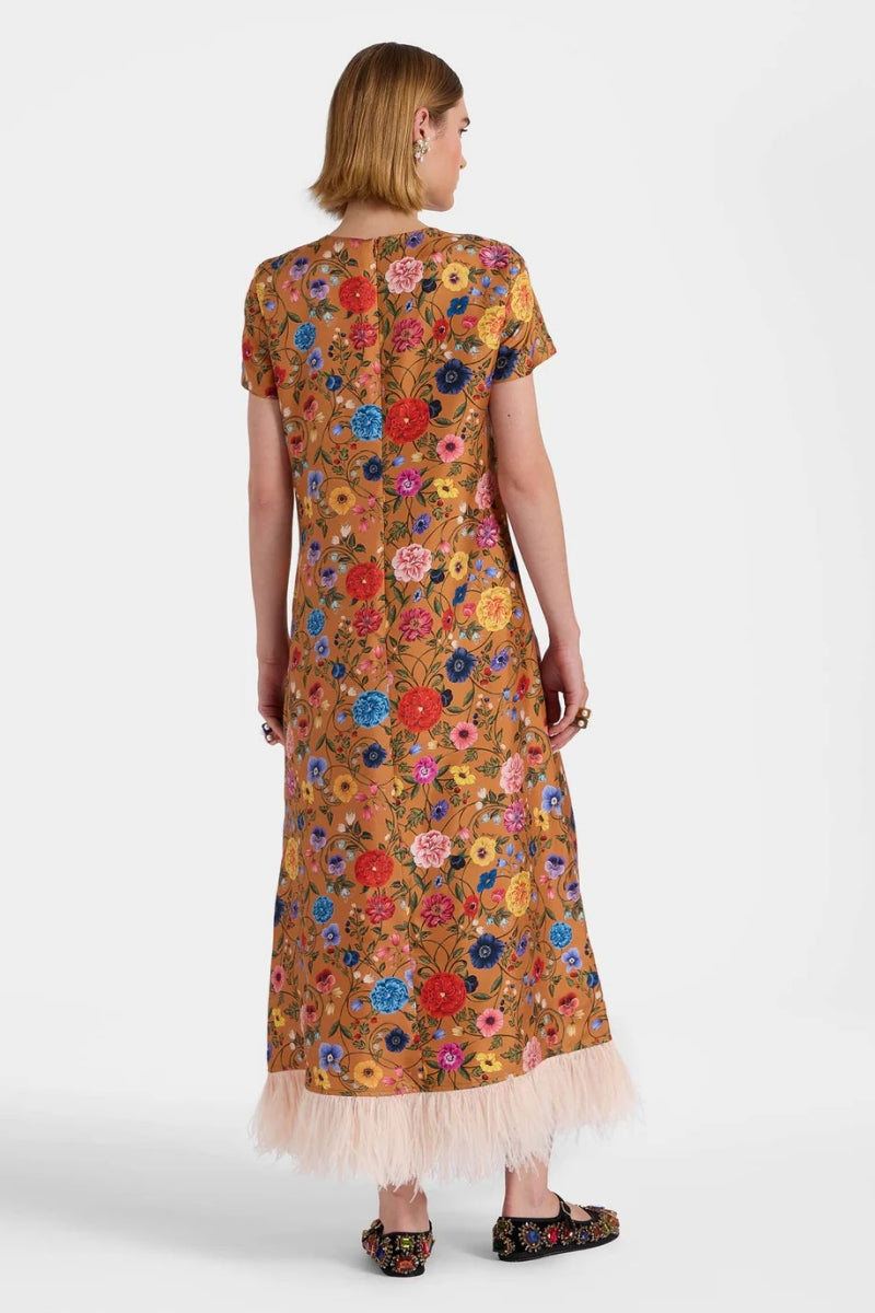 - Printed Feather - Hem Dress