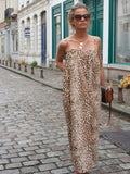 Leopard-print Midi Dress