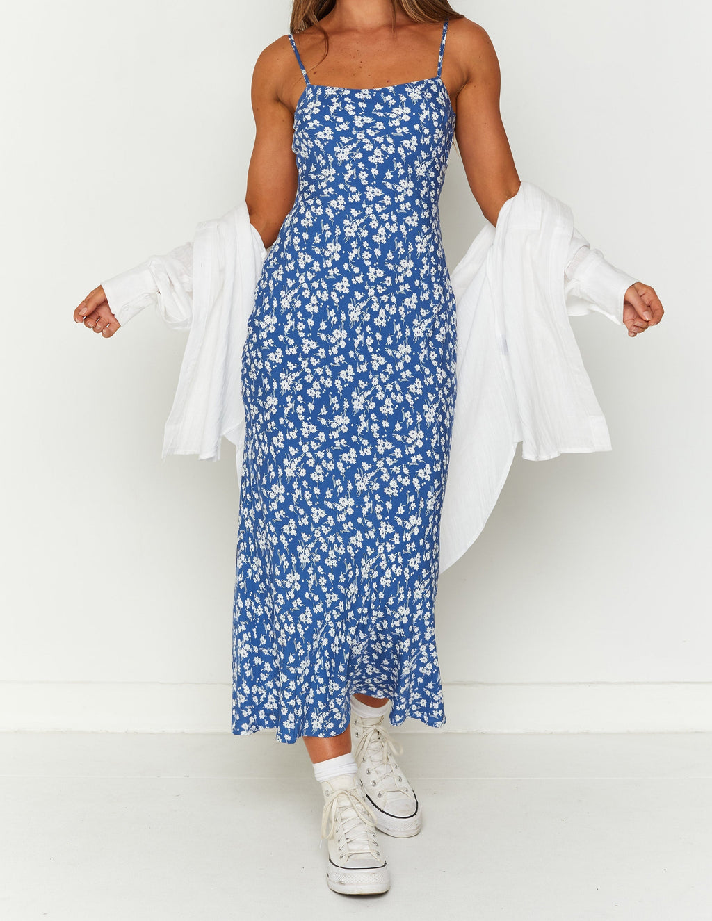 Delphine Blue Midi Dress