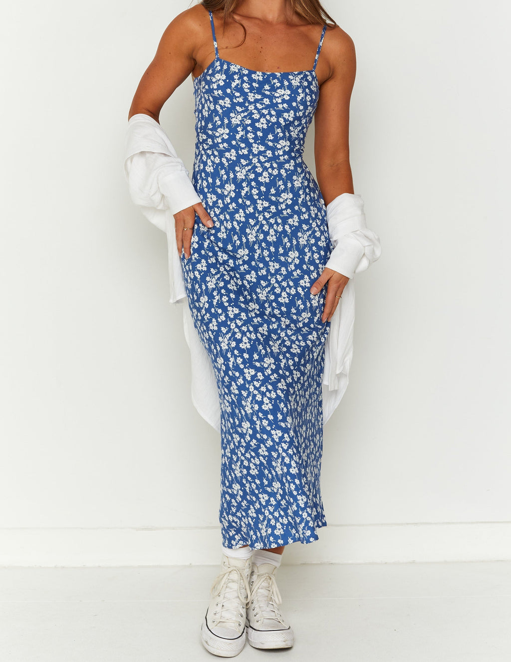 Delphine Blue Midi Dress