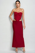 Kila Red Cut Out Maxi Dress