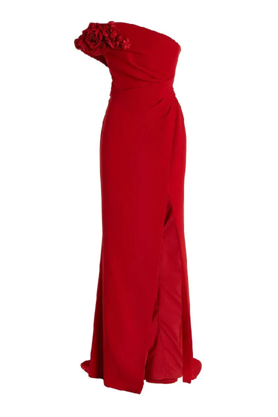 Sibyl One Shoulder Applique Maxi Dress
