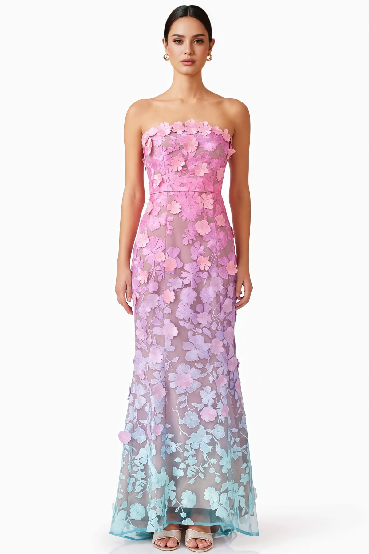 Katelyn Embroidered 3d Maxi Dress