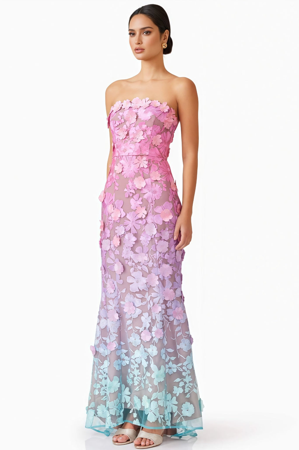Katelyn Embroidered 3d Maxi Dress