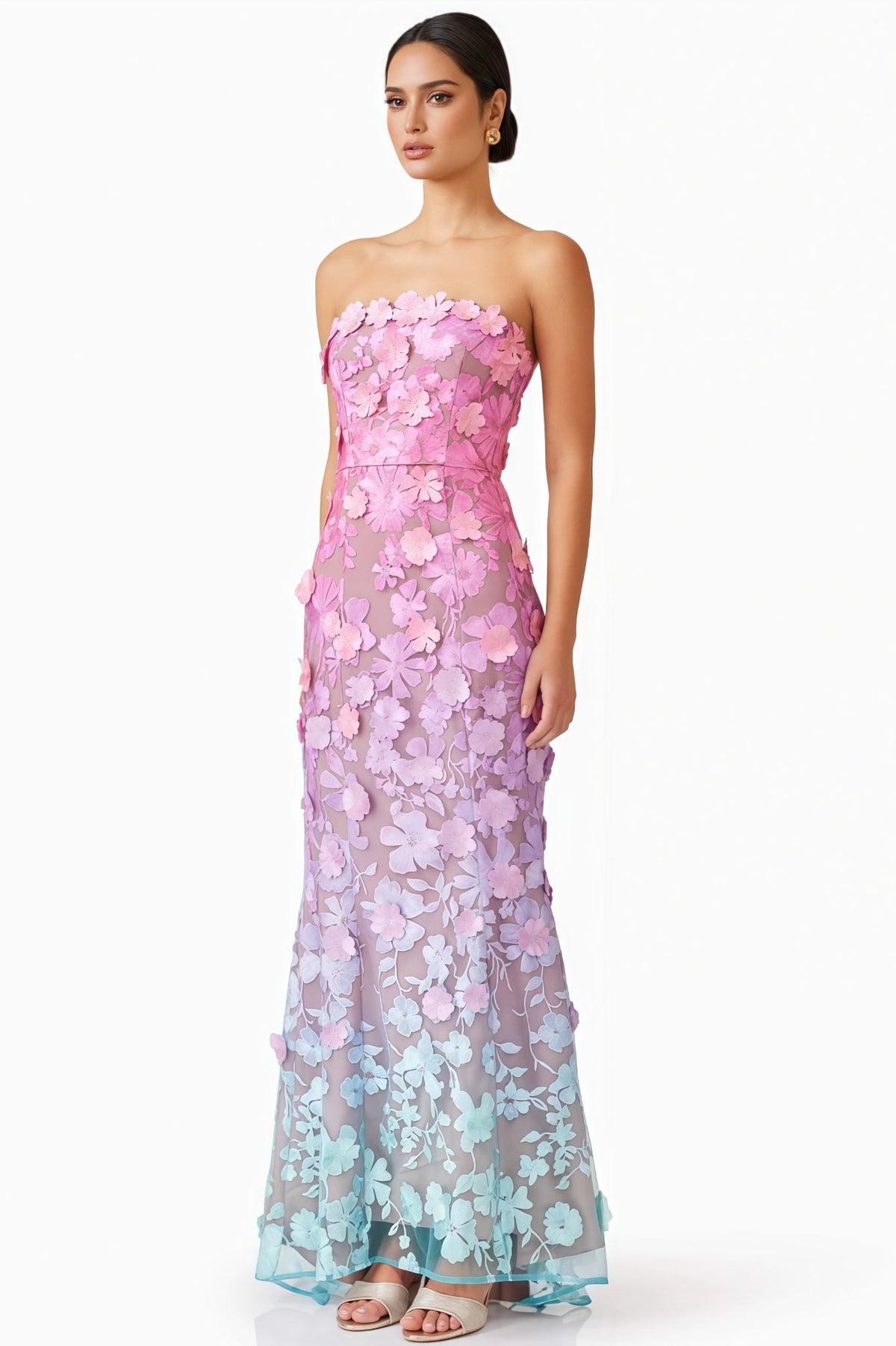 Katelyn Embroidered 3d Maxi Dress