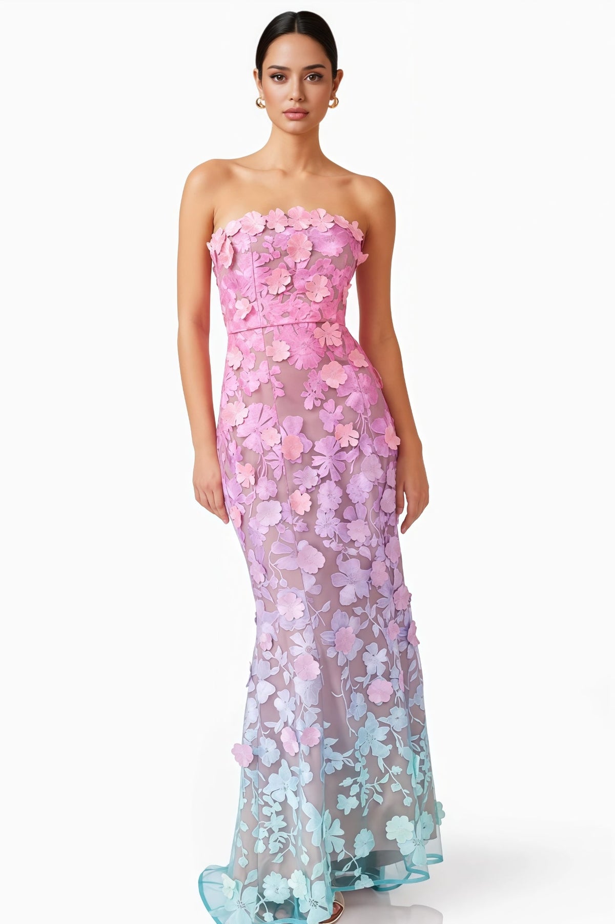 Katelyn Embroidered 3d Maxi Dress