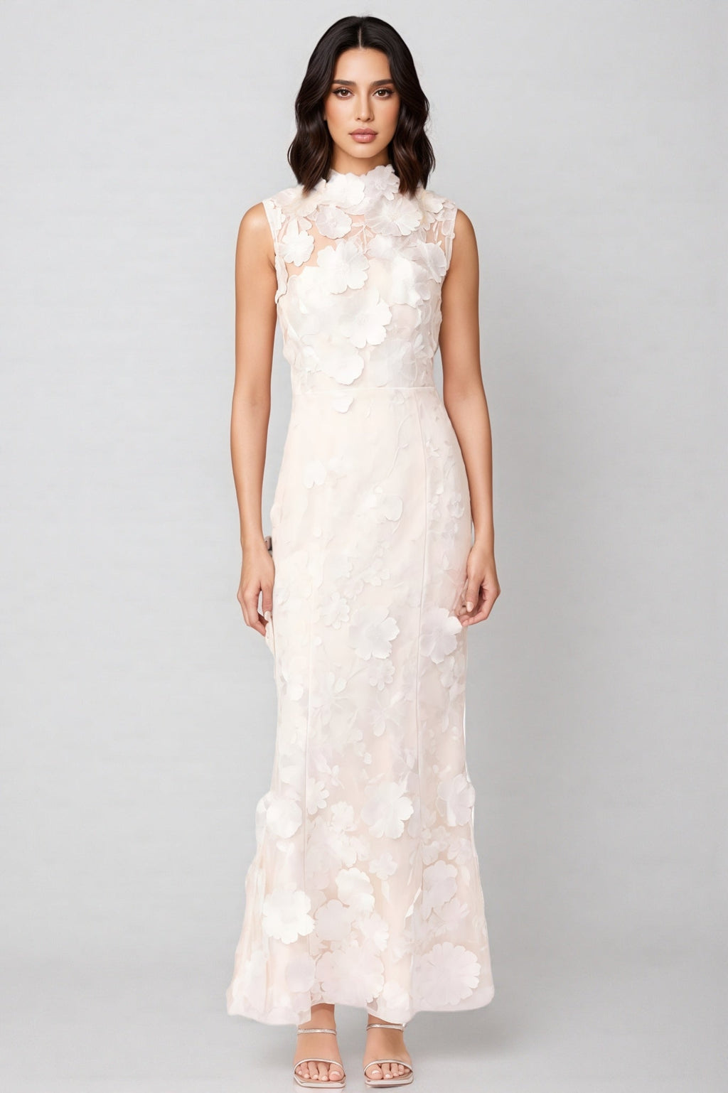 Jastet Embroidered 3d Maxi Dress
