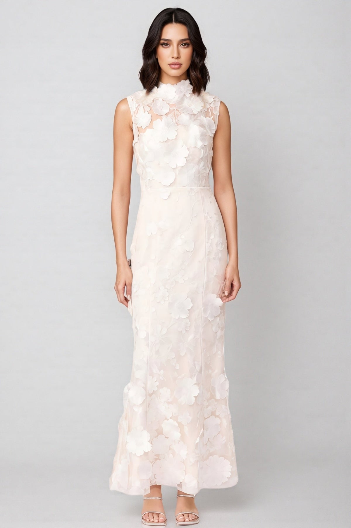 Jastet Embroidered 3d Maxi Dress