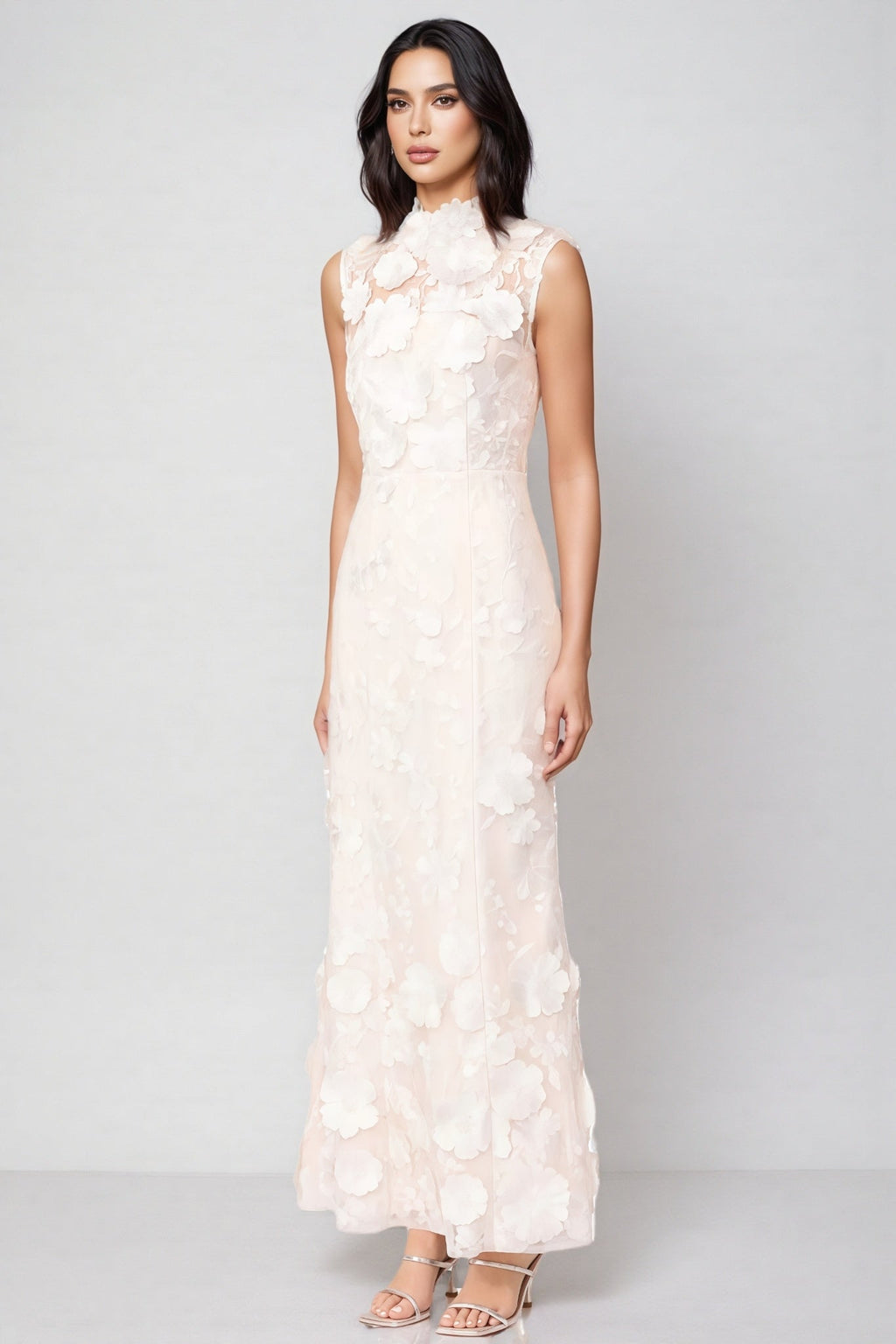 Jastet Embroidered 3d Maxi Dress