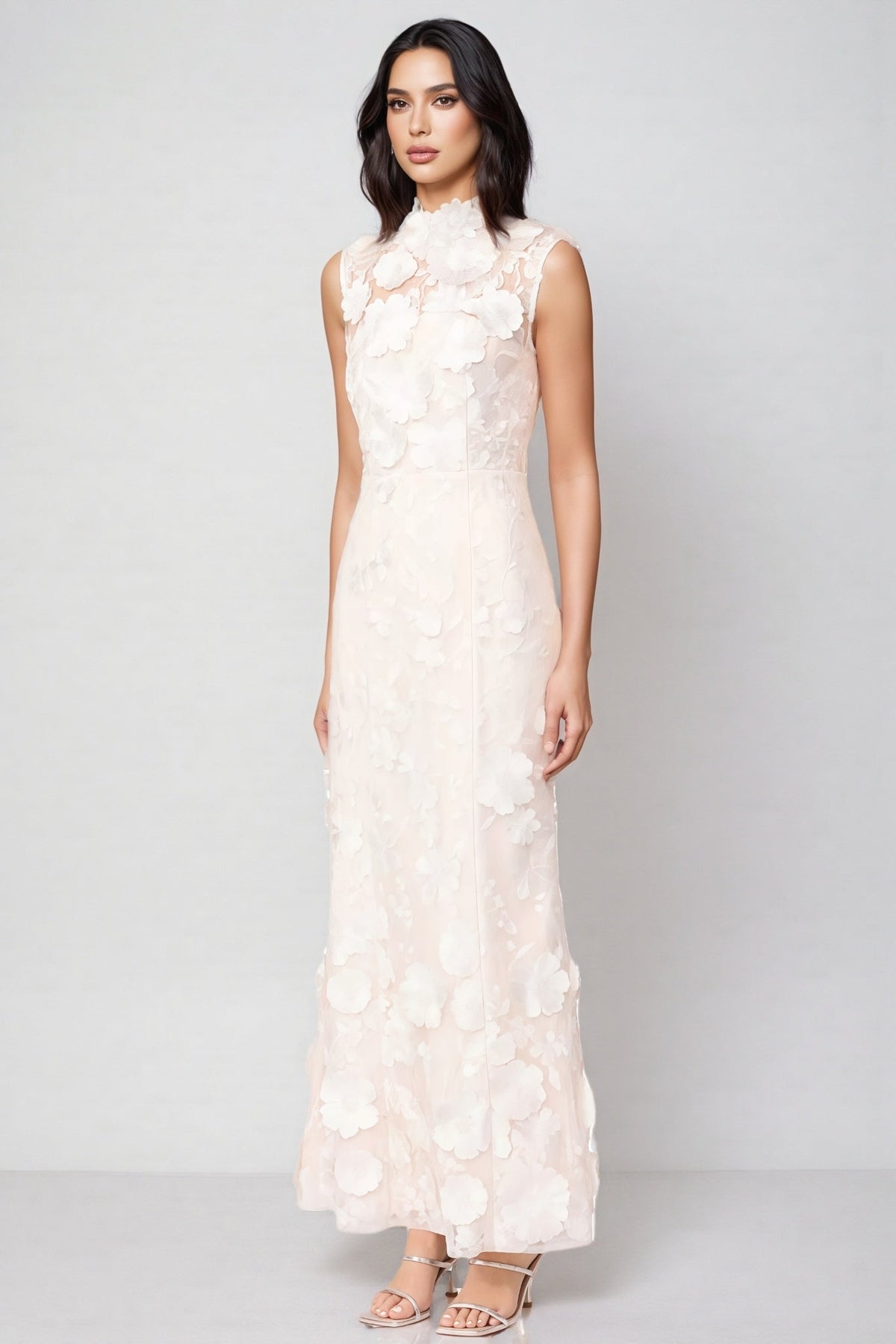 Jastet Embroidered 3d Maxi Dress