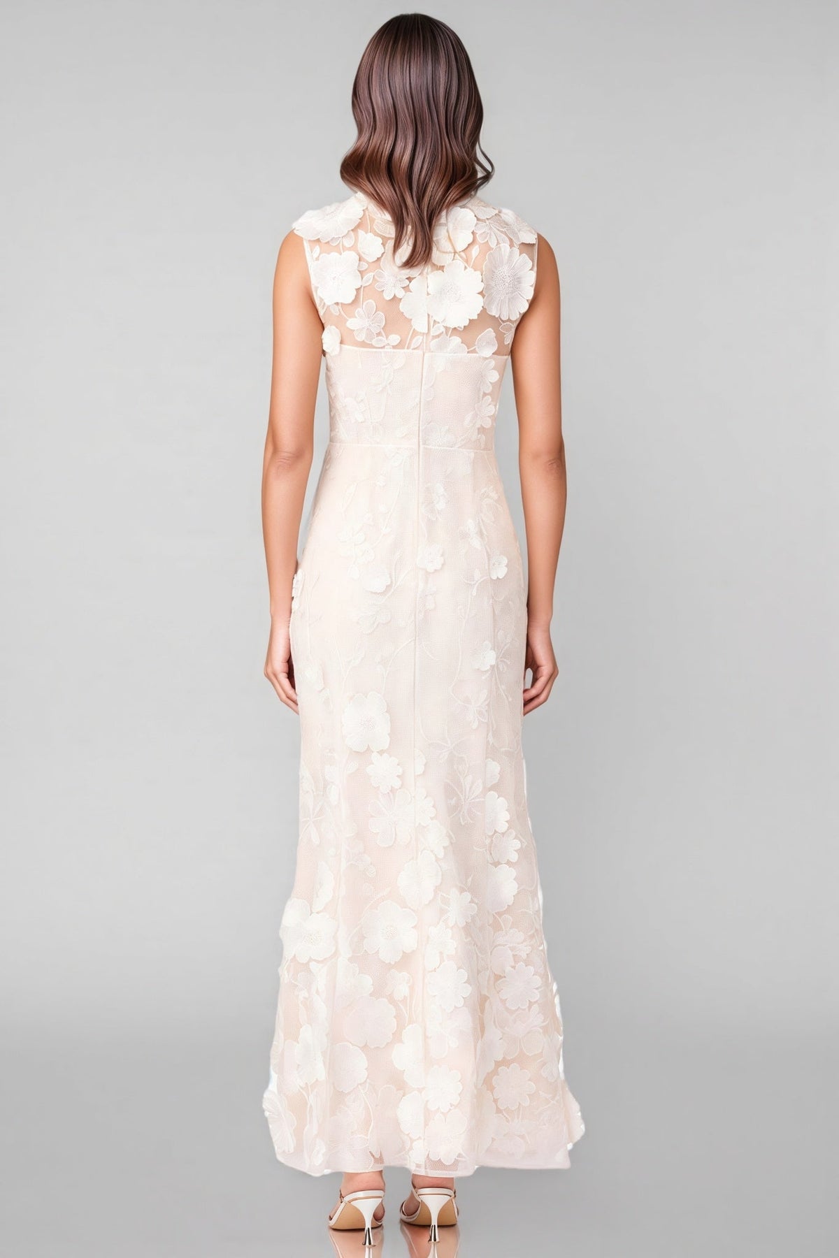 Jastet Embroidered 3d Maxi Dress