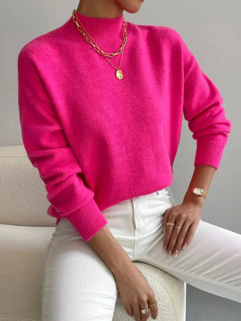 Emma | Mock Neck Spring Sweater