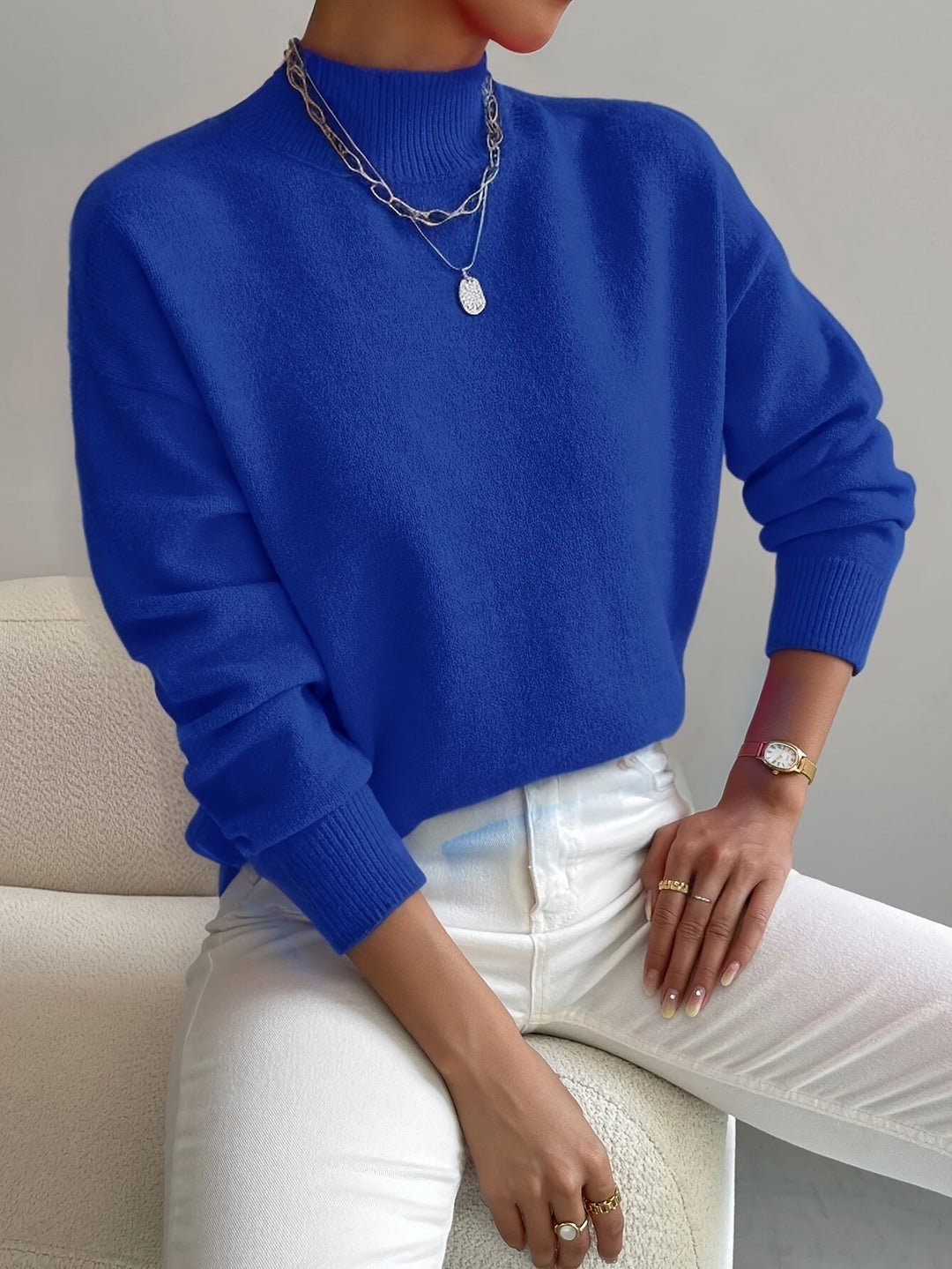 Emma | Mock Neck Spring Sweater