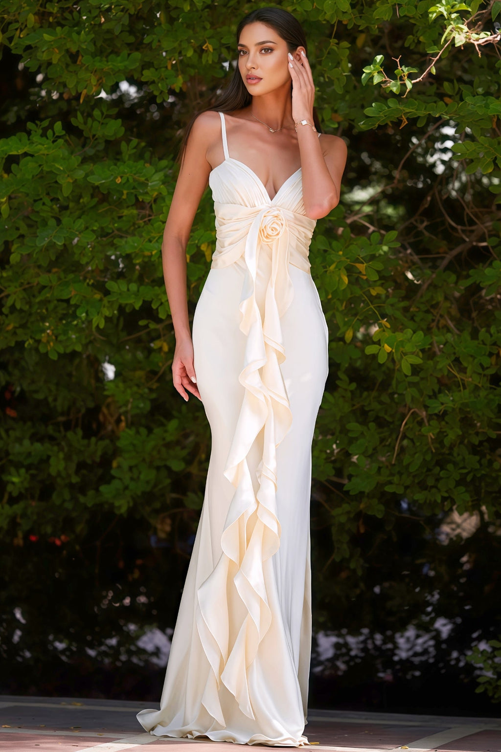 Paige 3d Halter Maxi Dress