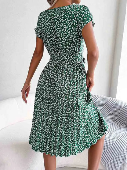 Pleated a Line Long Spring Short High Midi Dresses