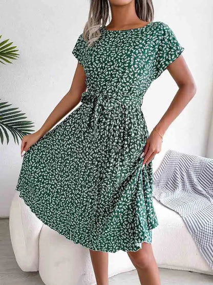 Pleated a Line Long Spring Short High Midi Dresses