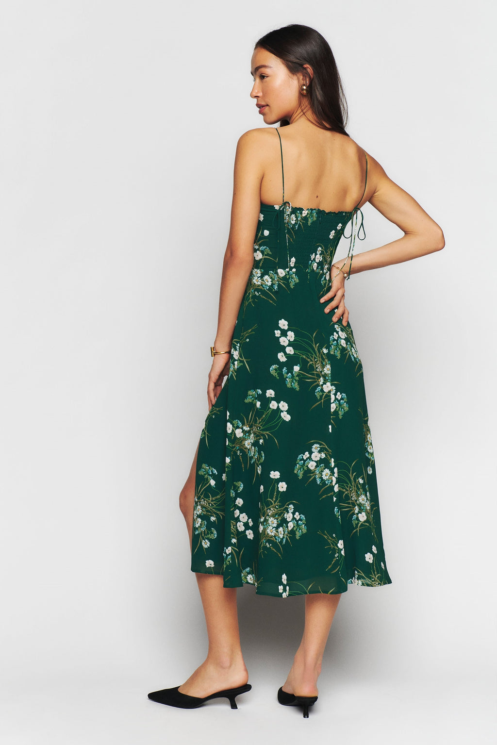 Cami Sleeveless Midi Dress Green