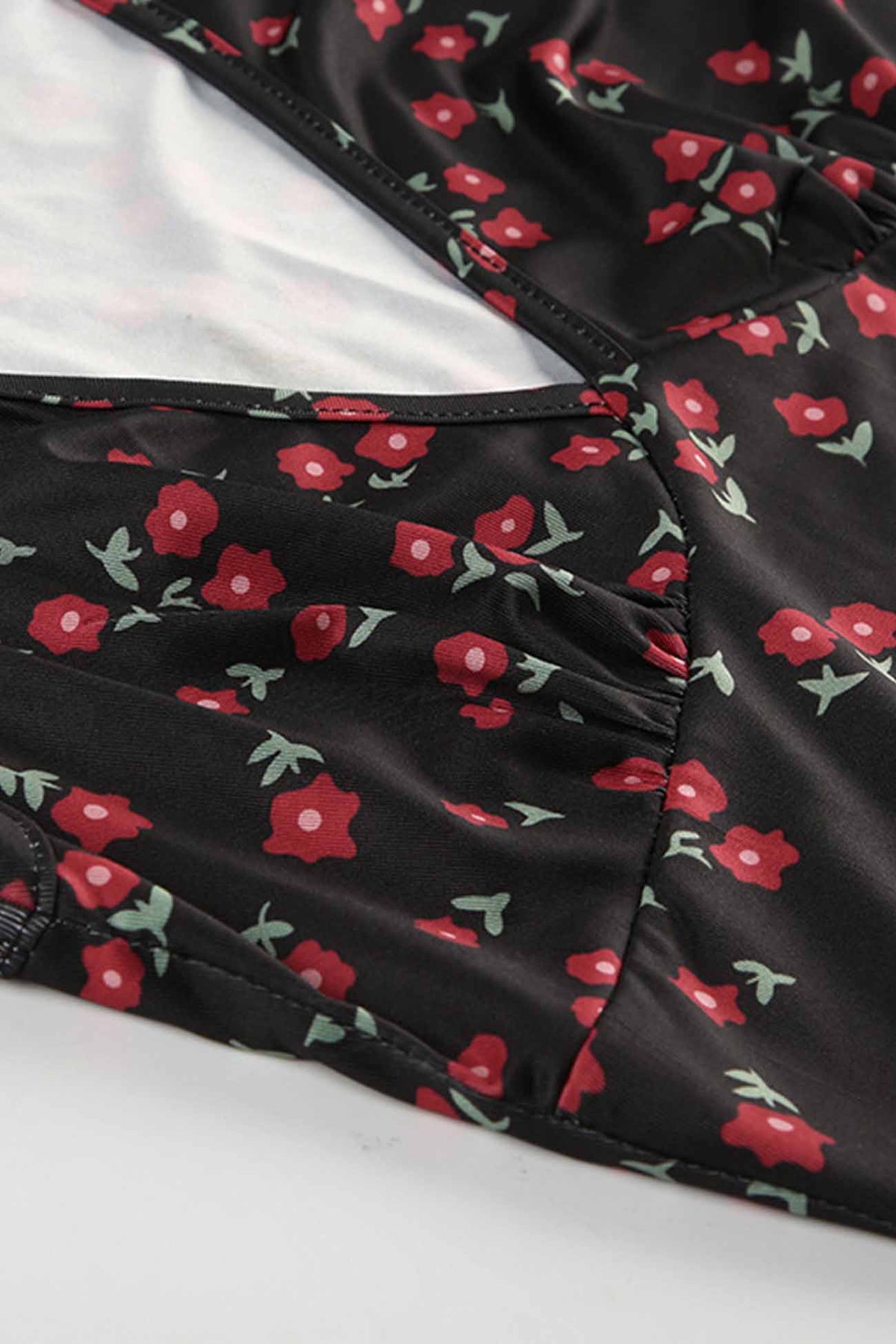 Printed Sleeveless V Neck Midi Dress