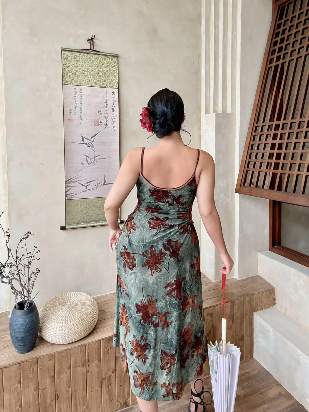 Cheongsam Cami Maxi Dress