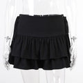 Gothic Lolita Cake Mini Japanese Harajuku Sweet Lace Plaid High Waist Pleated Goth Dark Skirt