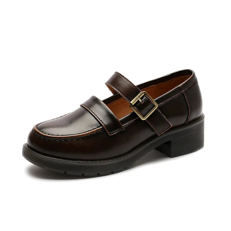 Spring and Autumn New Jk Uniform Shoes British Style Retro Color Single Shoes Mary Jane Shoes Lolita