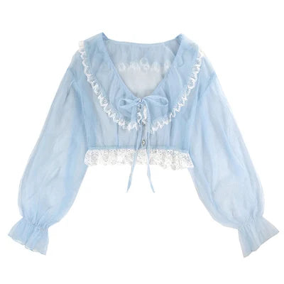 Thin Coat Lace Summer Sun Protection Clothes Female Cardigan Shirt Clothing Tops Blouse for Woman
