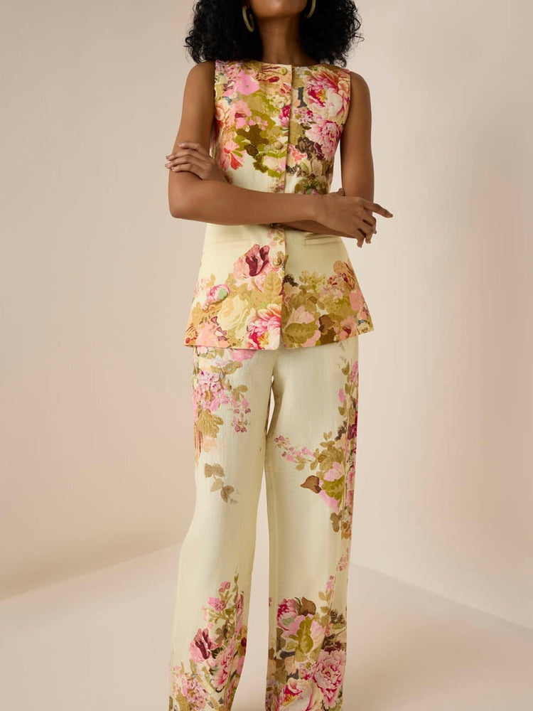 Flower Print Two-piece Set