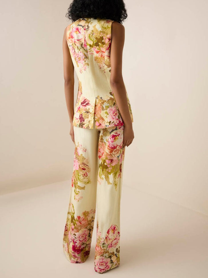 Flower Print Two-piece Set