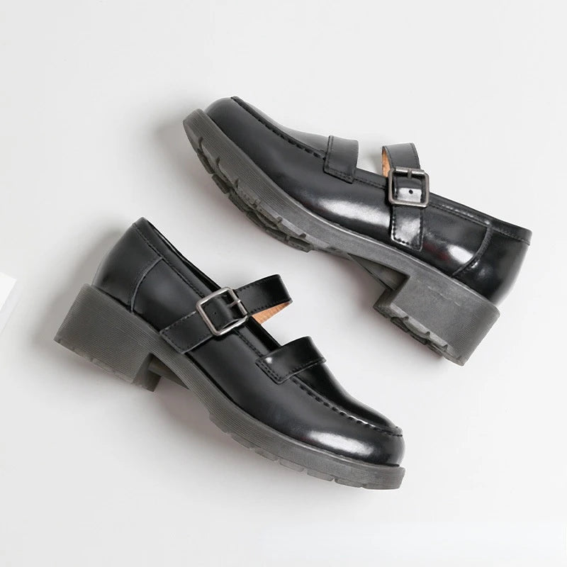 Spring and Autumn New Jk Uniform Shoes British Style Retro Color Single Shoes Mary Jane Shoes Lolita