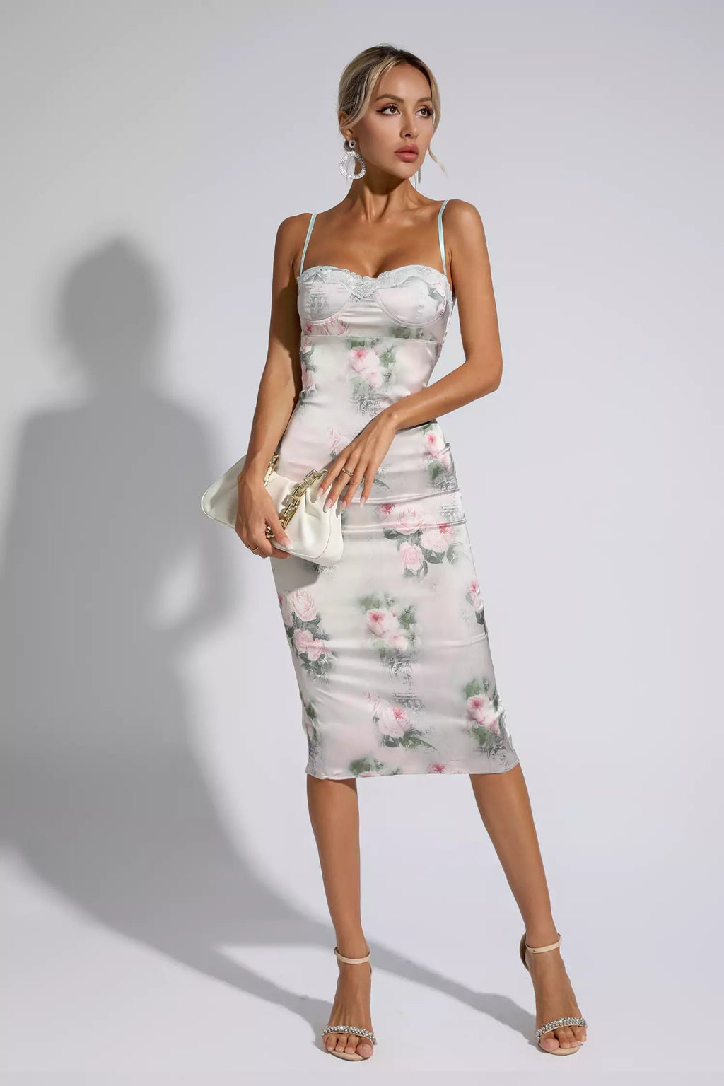 Heidi Lace Bodycon Midi Dress