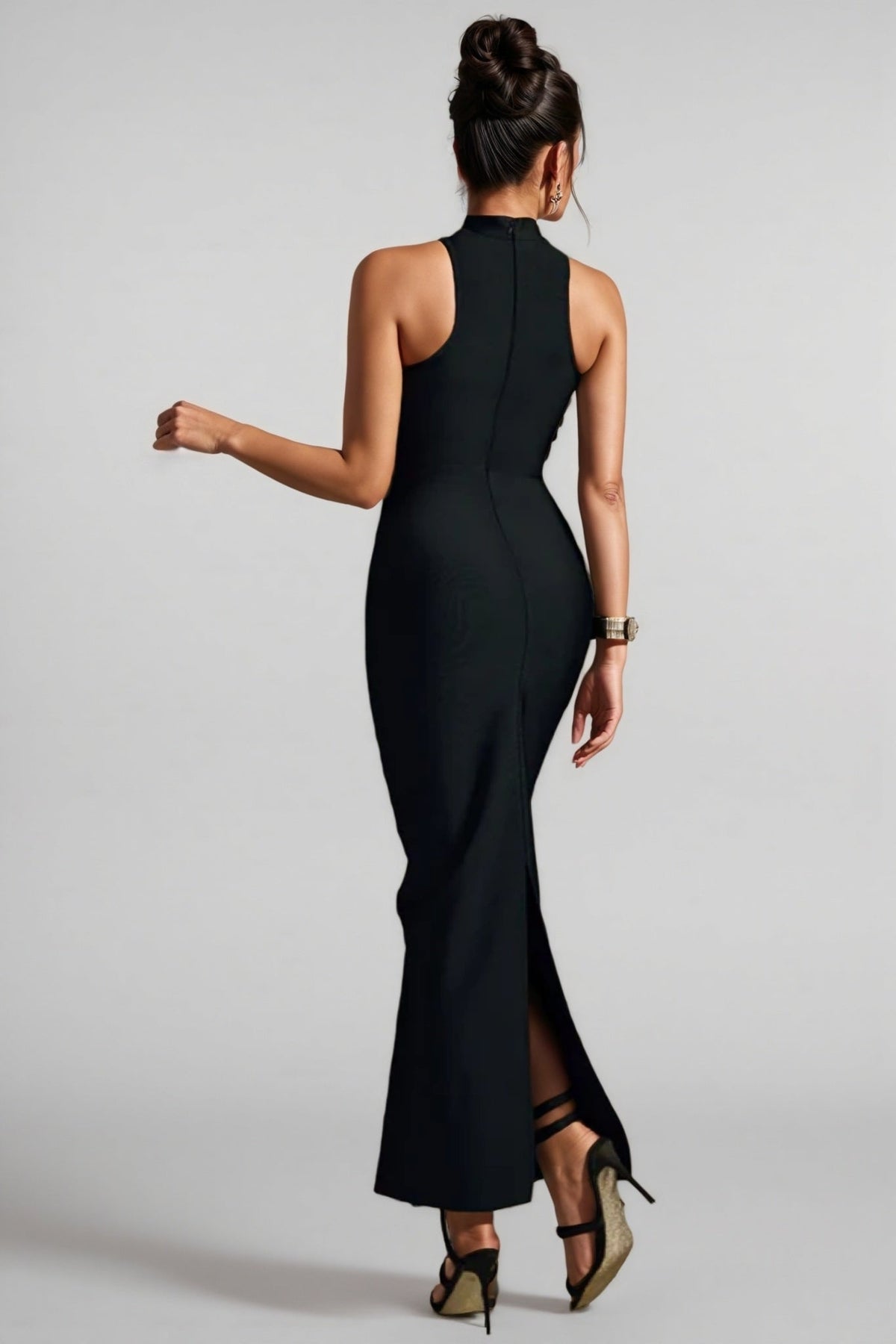 Onofrio Halterneck Bandage Maxi Dress