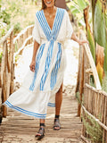 Dolman Sleeves Plunge Dress