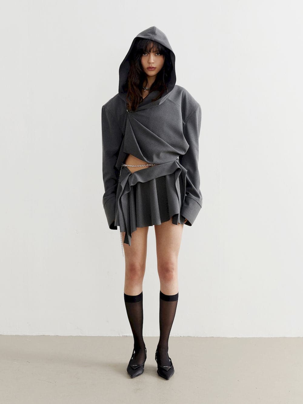 Box-pleats Micro Mini Skirt - Niche Collection