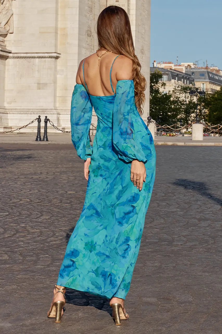 Off-shoulder Knot Cami Maxi Dress