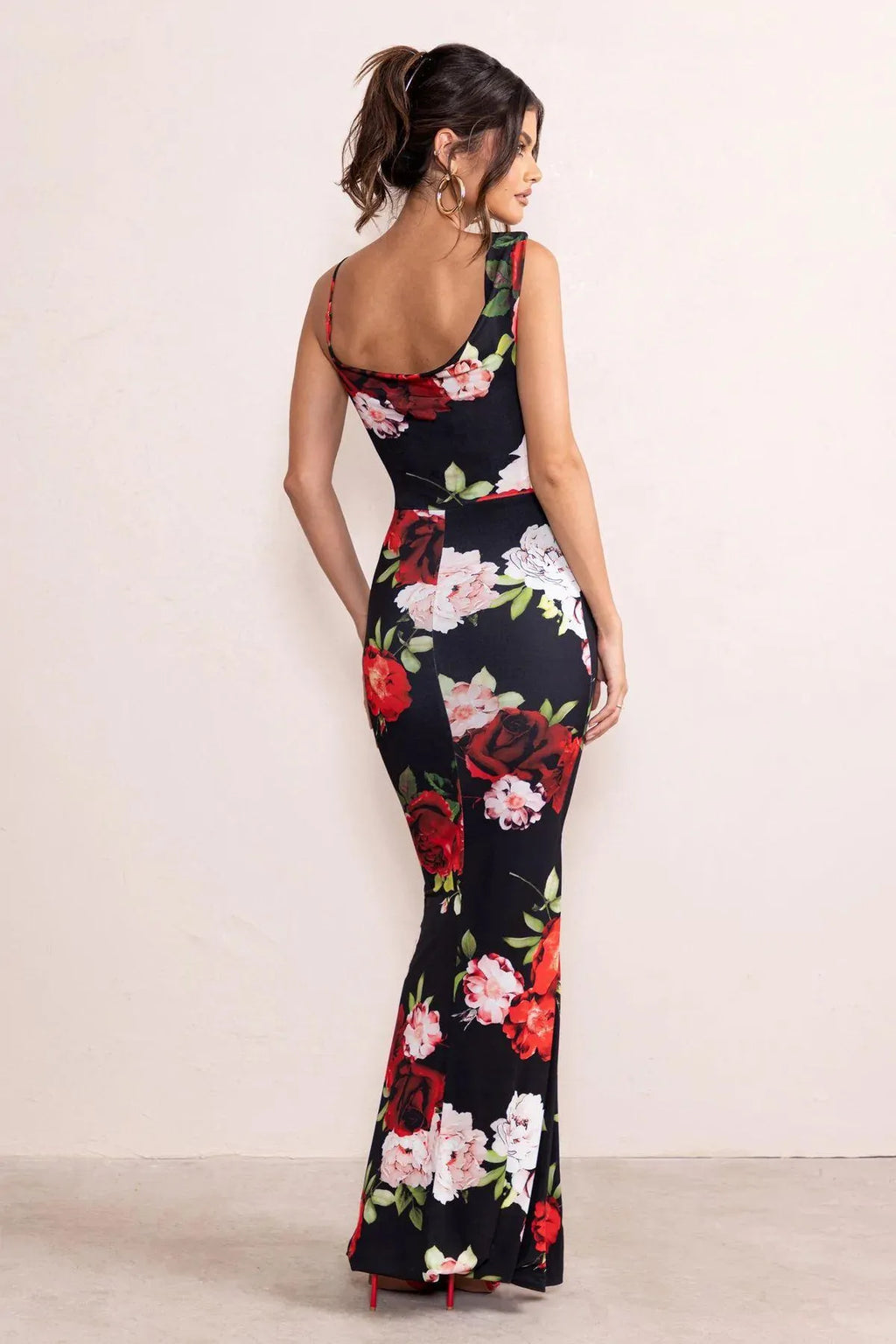Lace Up Slim Cami Maxi Dress