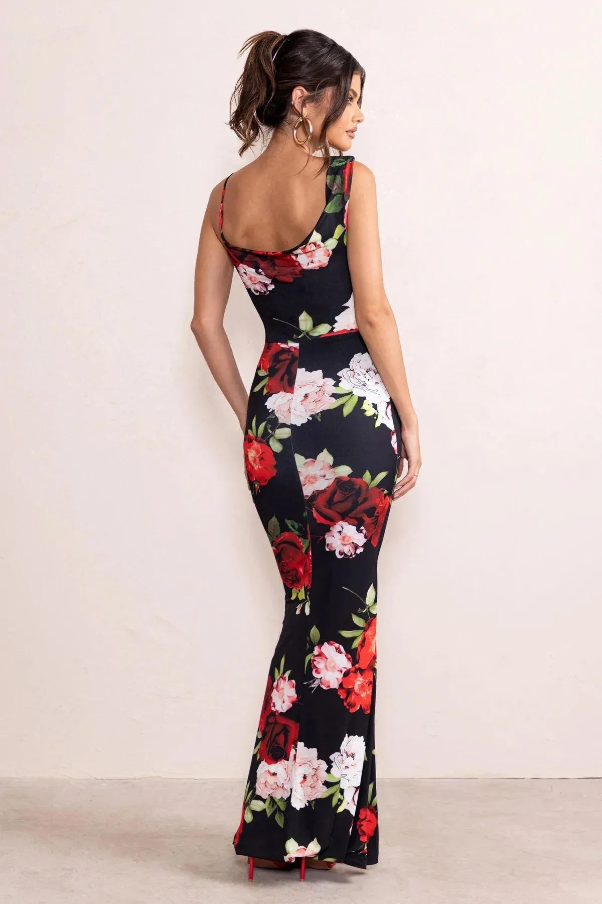 Lace Up Slim Cami Maxi Dress