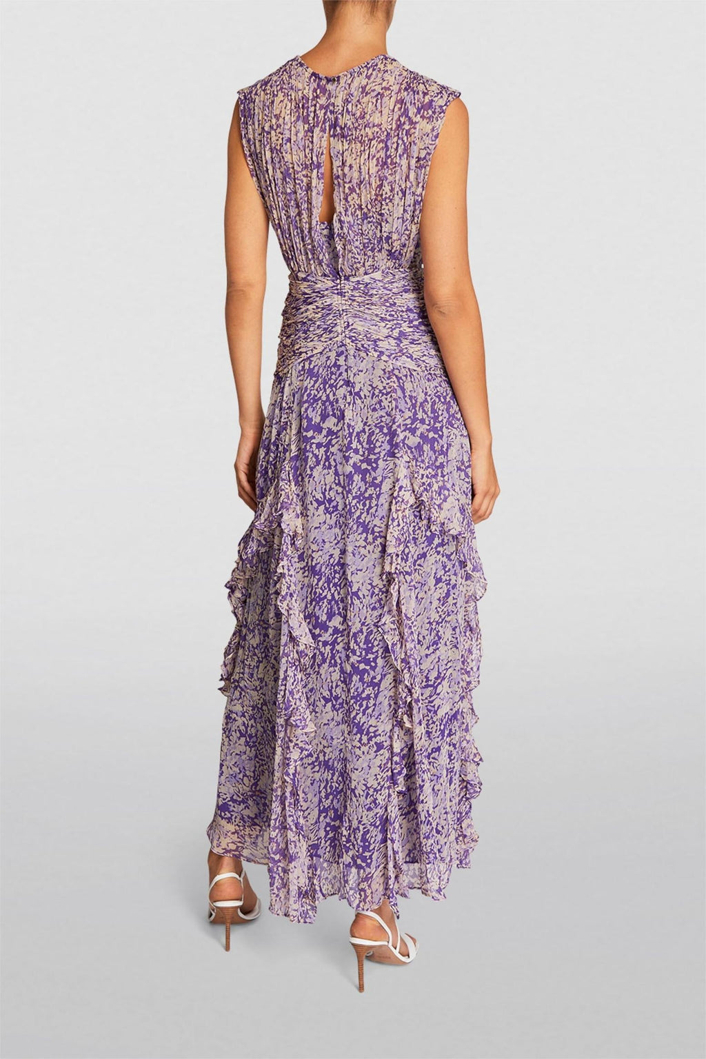 Sleeveless Crew Collar Midi Dress