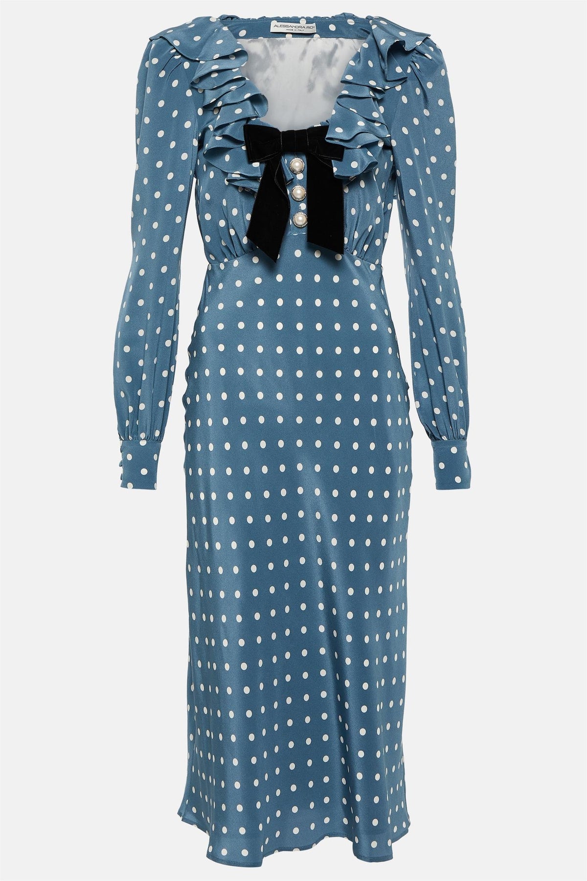 Long Sleeve V-neck Midi Dress
