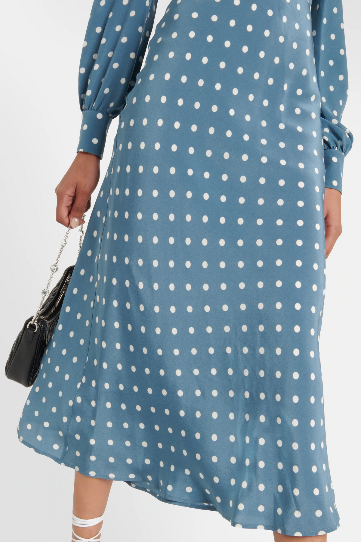 Long Sleeve V-neck Midi Dress