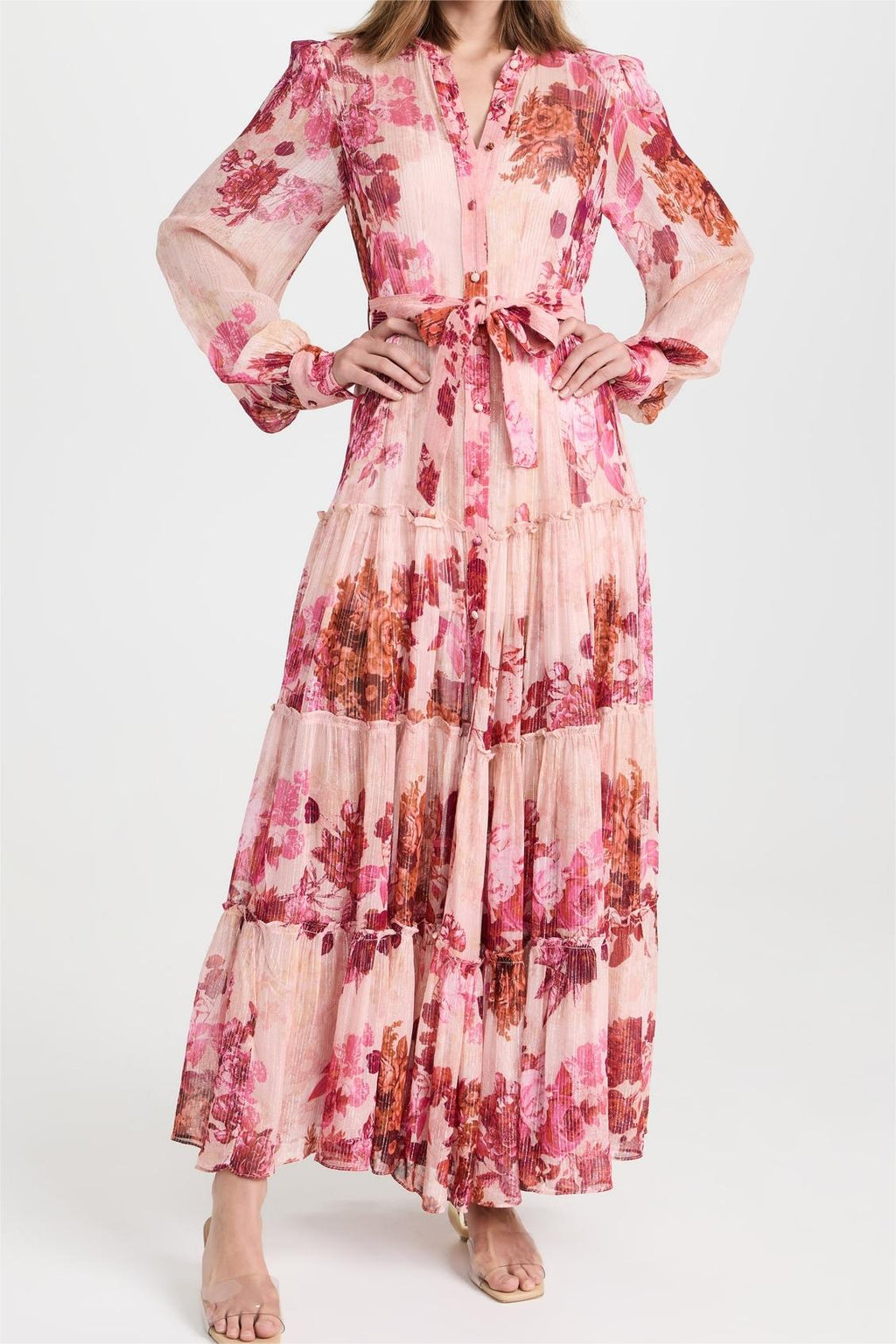 Mid Sleeve Maxi Dress
