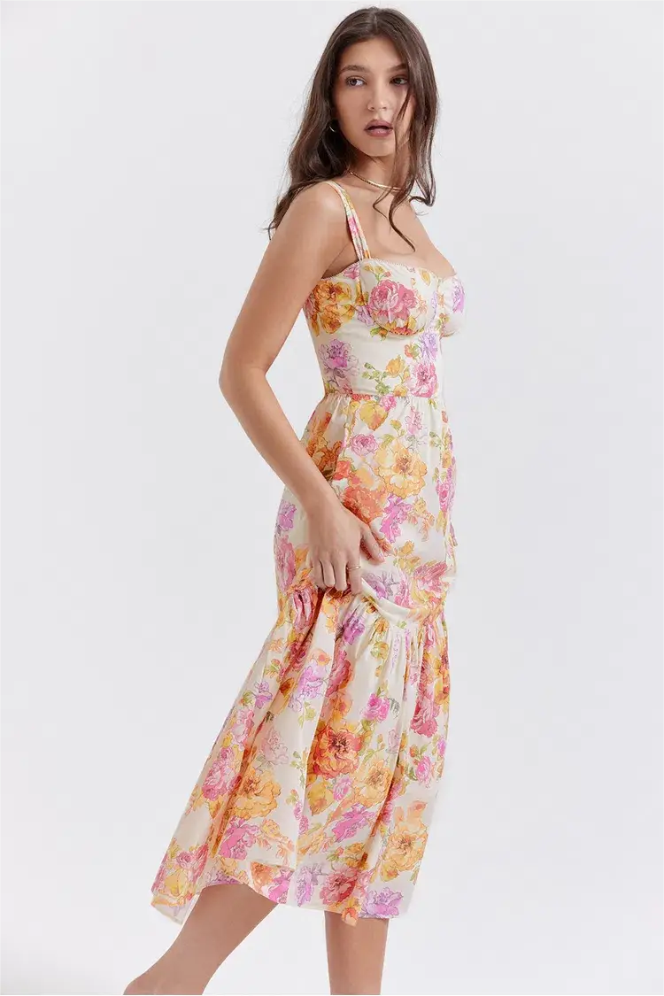 Corset Cami Midi Dress