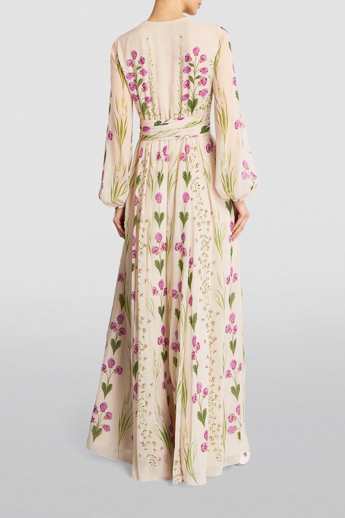Print Long Sleeve Maxi Dress