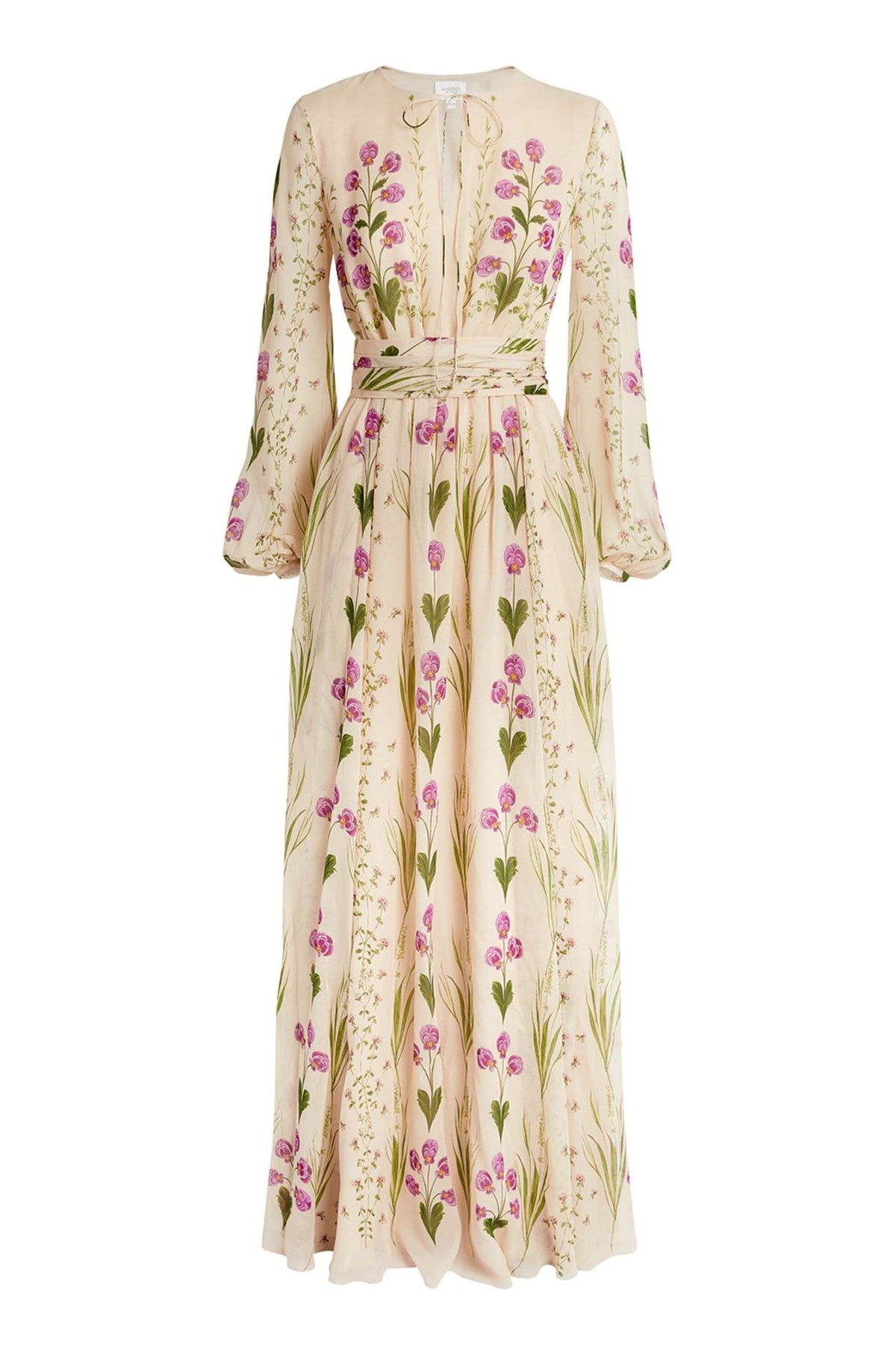 Print Long Sleeve Maxi Dress