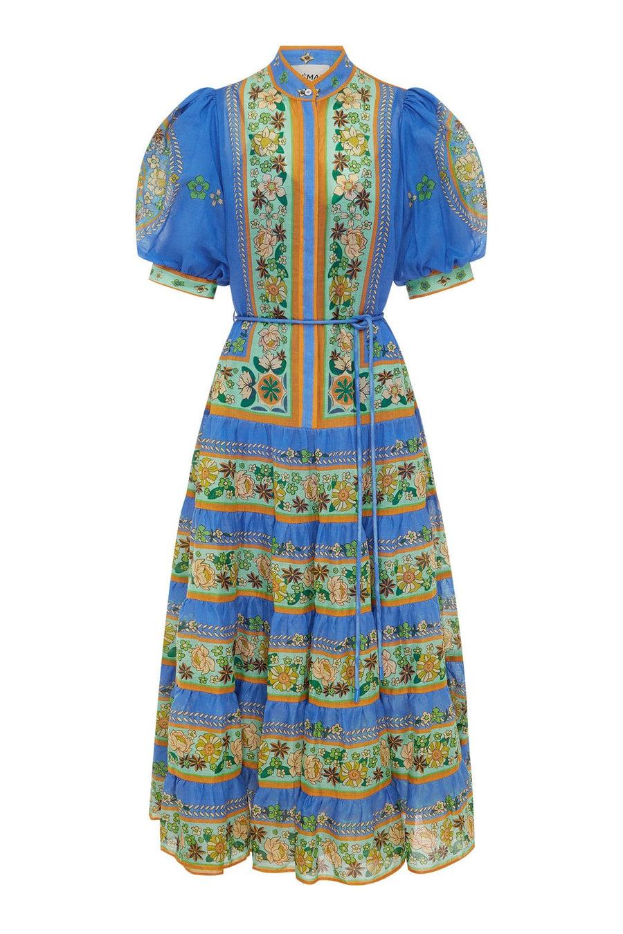 Splicing Single Breasted Midi Dress