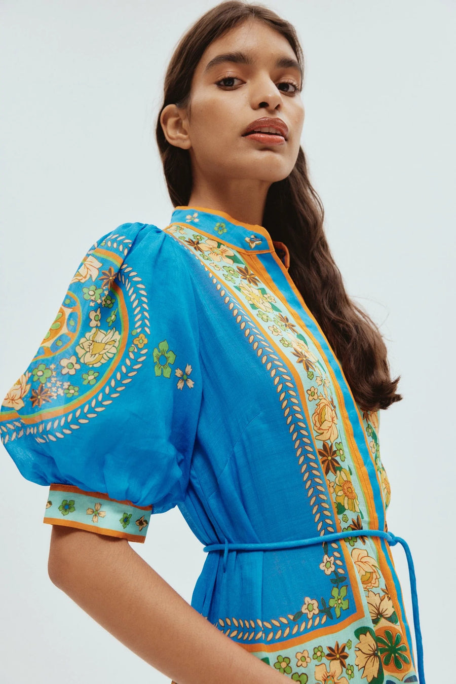 Splicing Single Breasted Midi Dress