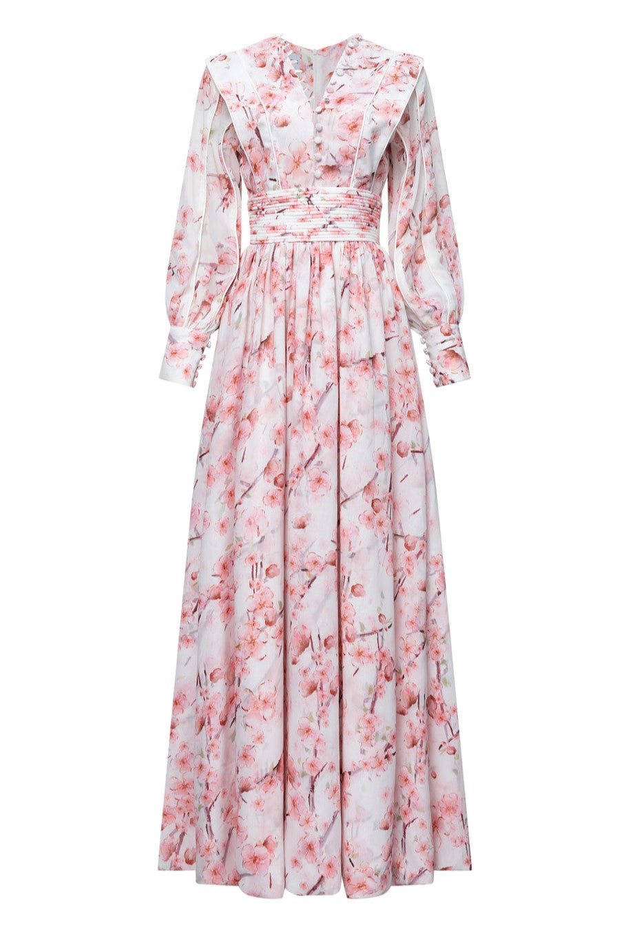 Long Sleeve Single Breasted Midi Dress