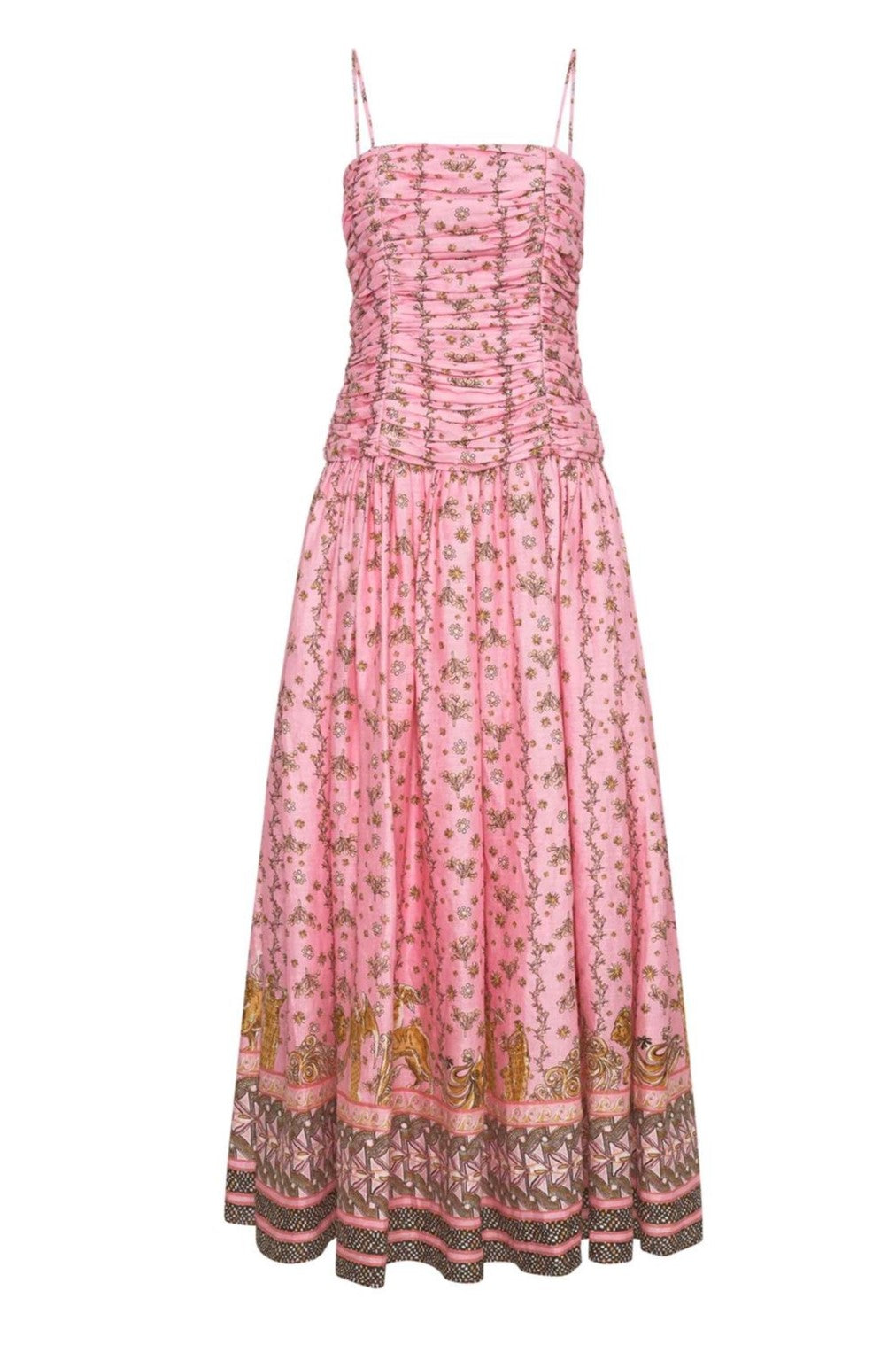 Sleeveless Shirring Maxi Dress